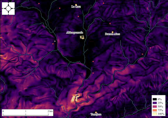 mapa de pendientes