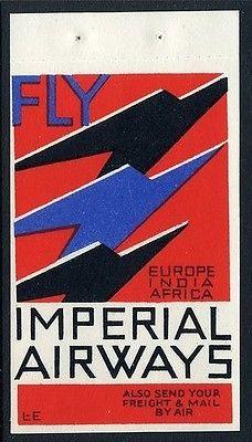 Resultado de imagen para poster fly imperial airways india africa lee elliott